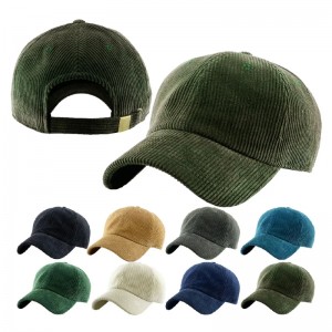 Corduroy Bóng chày Cap 6 Bảng trống Bố Cap Sport Mat Winter Hat LOGO logo