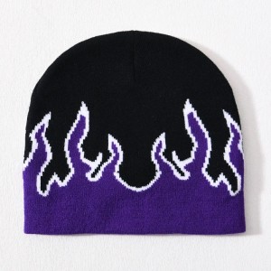 Skull Skull Ski Ski Acrylic KNING HIP HIP BUFFED TẤT CẢ CÁC THIẾT KẾ TUYỆT VỜI LOGO tùy chỉnh Unisex Winter Jacquard Flame beanie