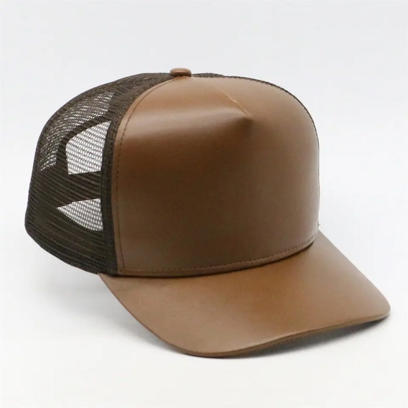 Chất lượng cao Custom 5 Panel PU Leather Trucker Mat