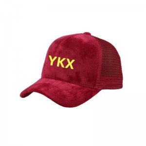 Nhà máy tùy chỉnh 5 bảng điều khiển Velvet Mesh Trucker Va